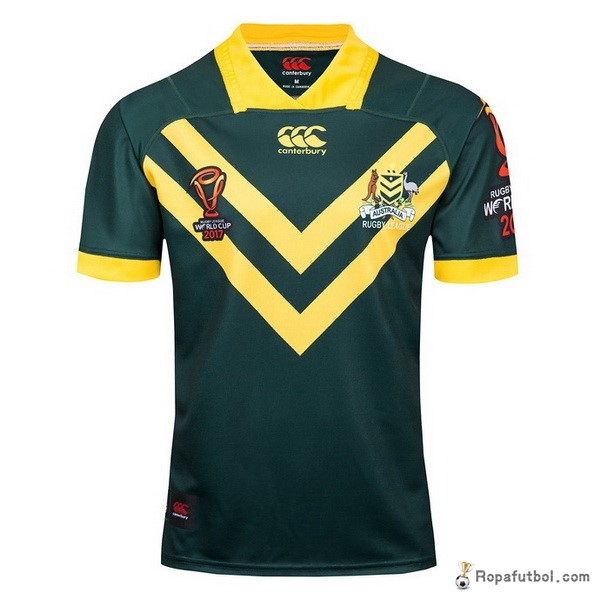 Camiseta Rugby Australia RLWC Replica Primera Ropa 2017 Verde